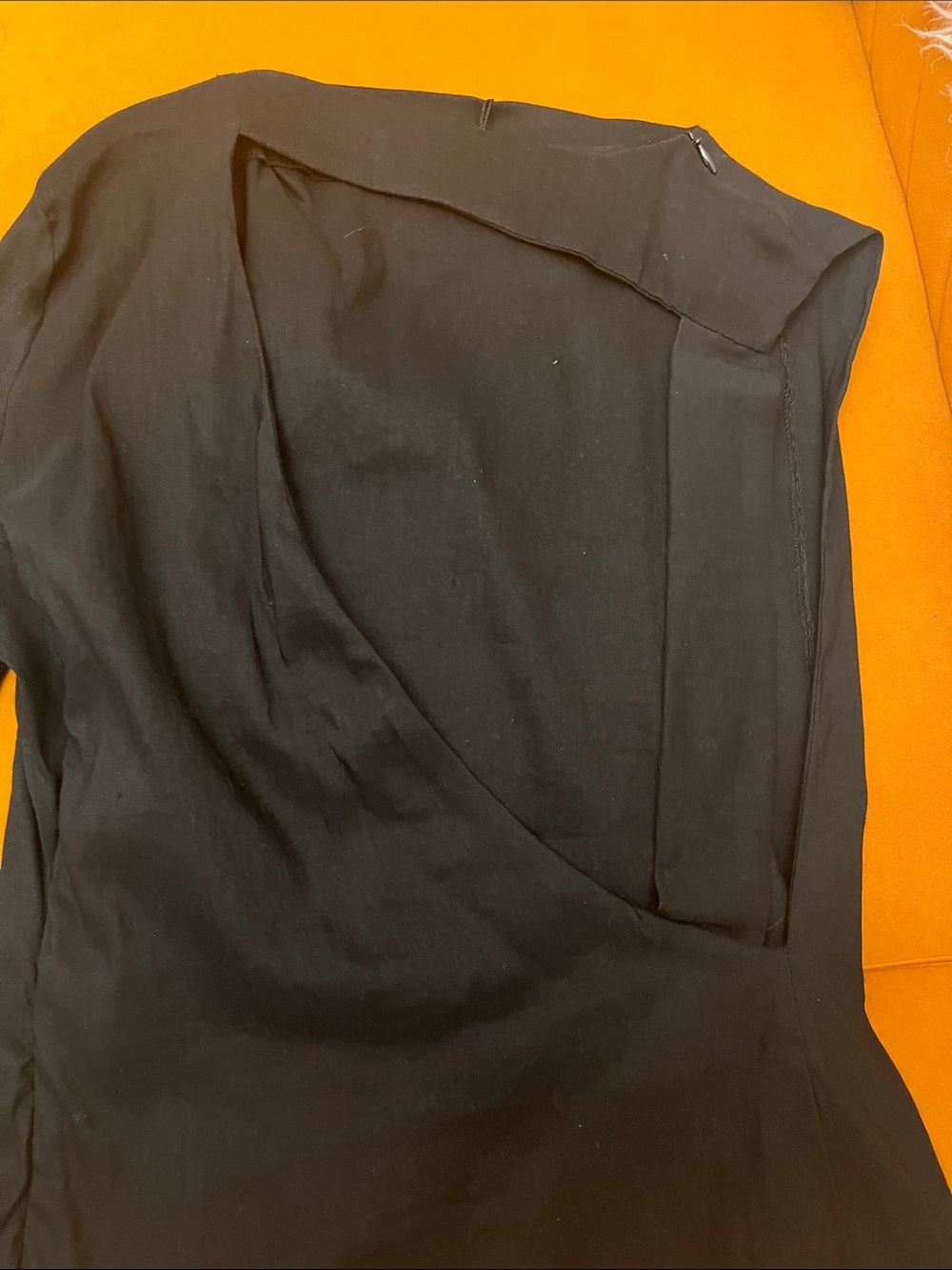 Zara Black One-Sleeve Open-Back Asymmetrical Top - Picture 5 of 7